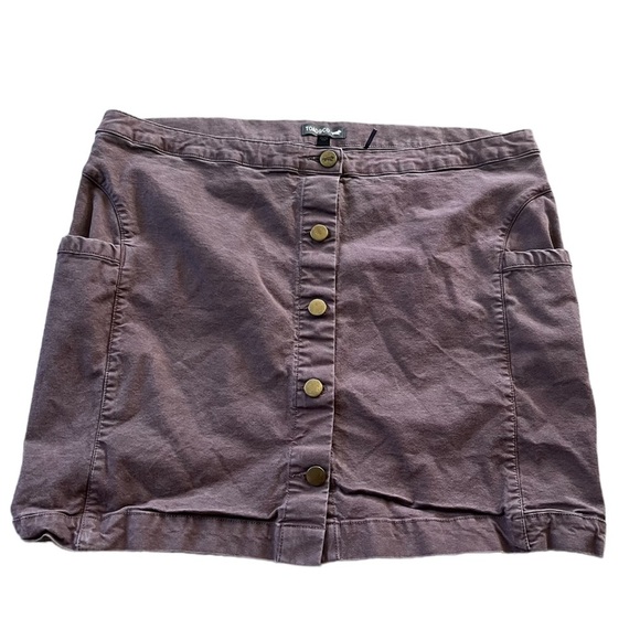 Toad&Co Dresses & Skirts - Toad & Co. Womens Maroon Button Down Stretch Canvas Skirt Size 14